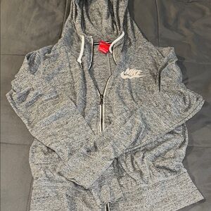 Nike Heather Gray Full-Zip Hoodie